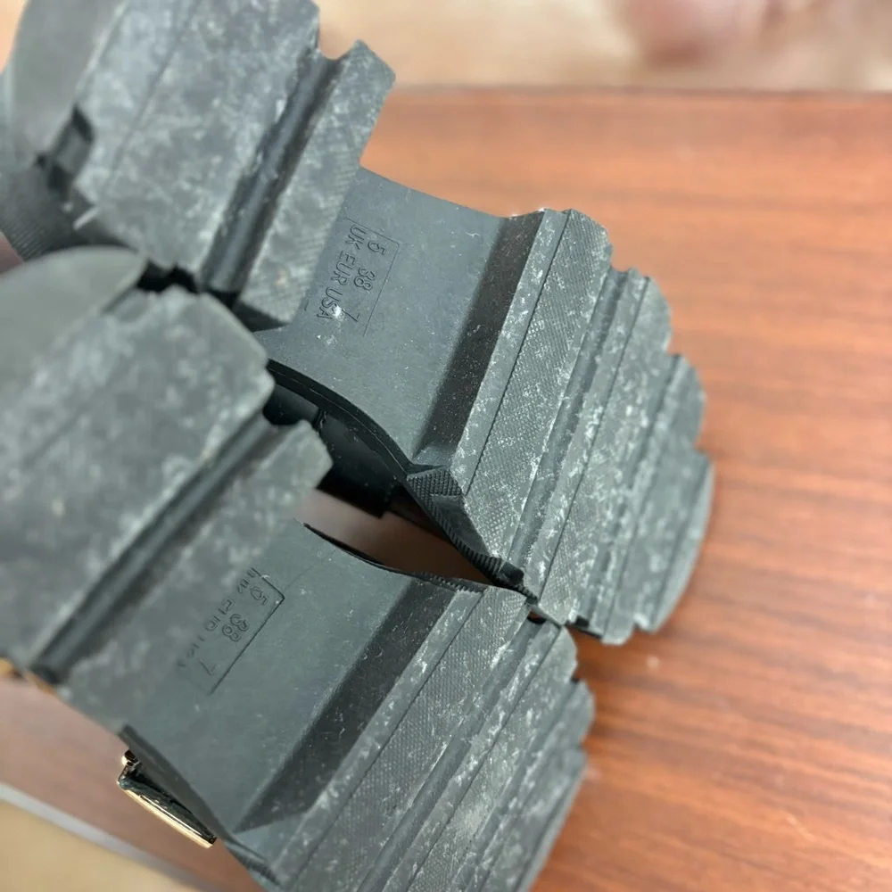 Lola Casademunt Buckle Anke Black Combat Boot - Picture 13 of 14